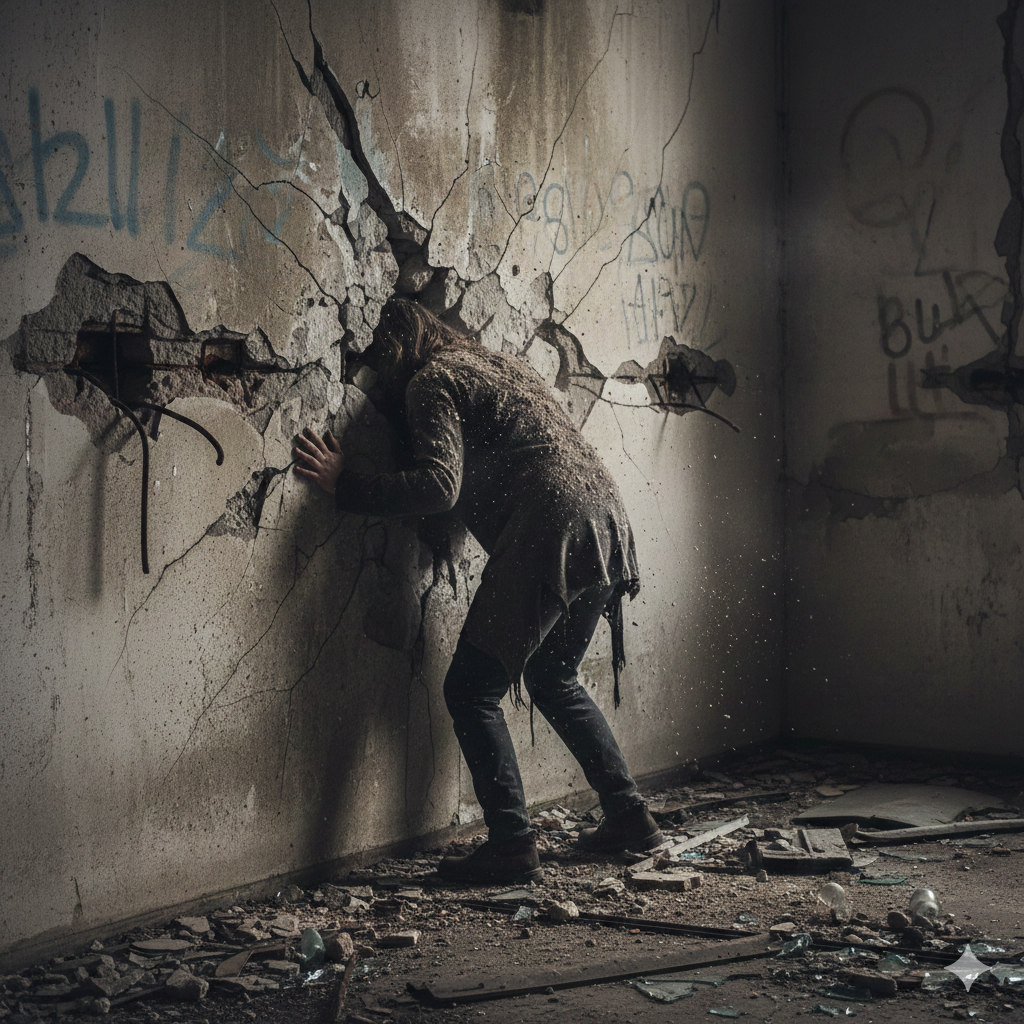 Se taper la tête contre les murs