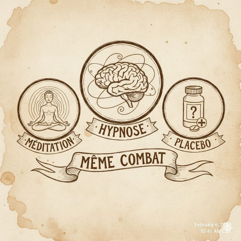 Méditation, hypnose et placebo même combat ?